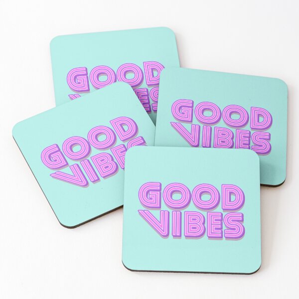 Item preview, Pastel Purple Violet Stripes 3D Retro Vintage Sans Serif Display Typography Good Vibes Quotes designed and sold by Cawaiico.