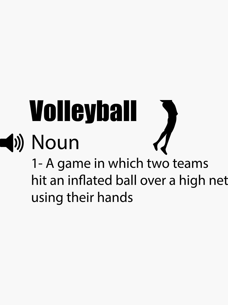 "Funny Volleyball Definition Gift Sticker" Sticker for Sale by