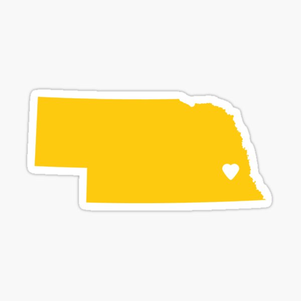 Nebraska Love in Mustard Sticker