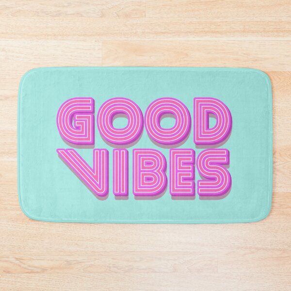 Item preview, Violet Red Stripes 3D Retro Vintage Sans Serif Display Typography Good Vibes Quotes designed and sold by Cawaiico.