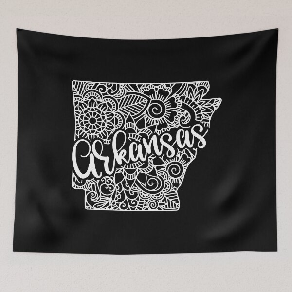 Item preview, Arkansas Black And White Map designed and sold by OutcastBrain.