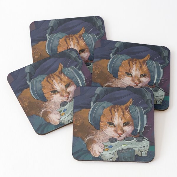 Item preview, Cat gamer  designed and sold by Adjato  Design.
