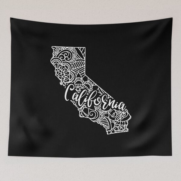 Item preview, California Black And White Map designed and sold by OutcastBrain.