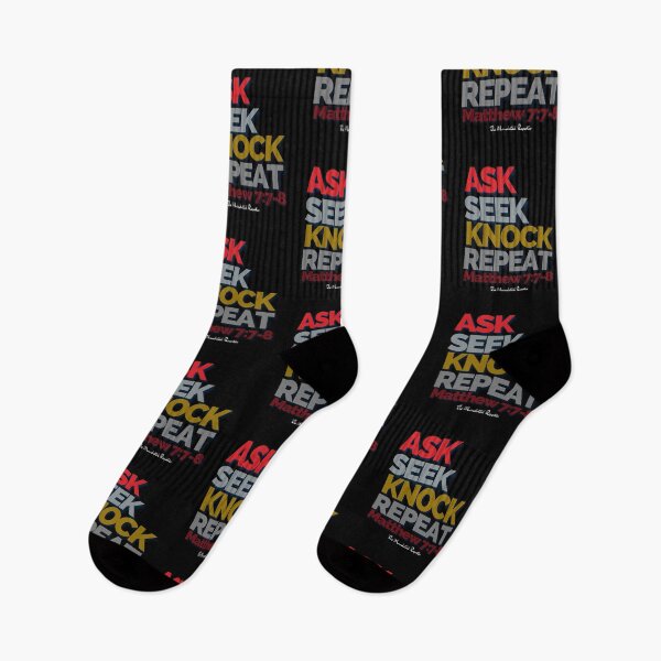 Item preview, Ask Seek, Knock Repeat - Black designed and sold by TheReporter1.