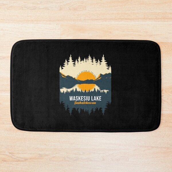 Item preview, Waskesiu Lake Saskatchewan Canada Lake With Mountain And Pine Tree designed and sold by Friday NightCo.