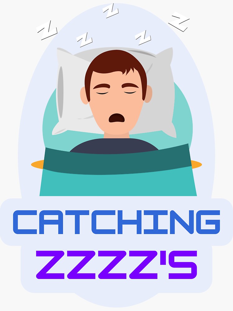 "Catching ZZZ's" Sticker for Sale by SleepyTimeTales Redbubble
