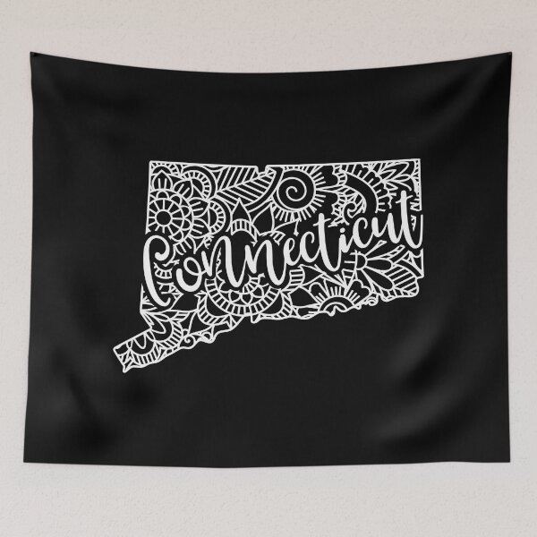 Item preview, Connecticut Black And White Map designed and sold by OutcastBrain.