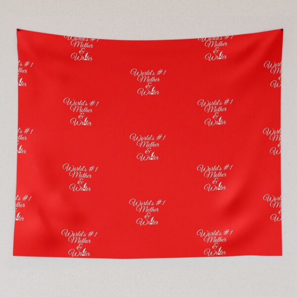 Item preview, World's #1 Mother & Writer Red Background designed and sold by TheKnightWriter.