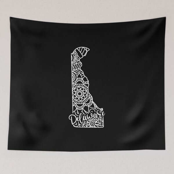 Item preview, Delaware Black And White Map designed and sold by OutcastBrain.