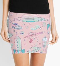 Galaxy Babe Pattern Mini Skirt