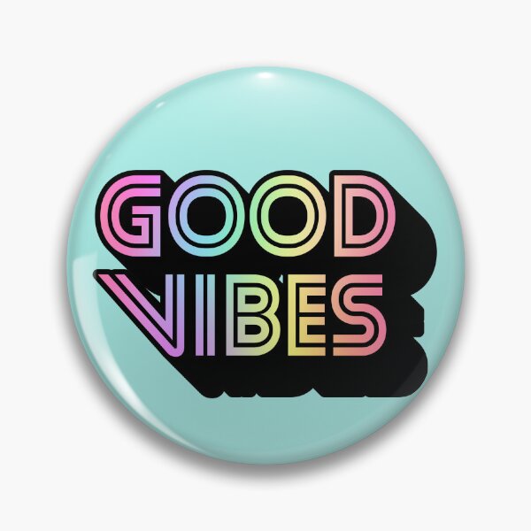 Item preview, Gradient Rainbow Spectrum Stripes 3D Extruded Retro Vintage Sans Serif Display Typography Good Vibes Quotes designed and sold by Cawaiico.