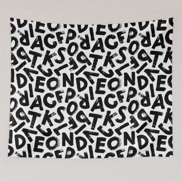 Item preview, Letters pattern designed and sold by onemoremask.