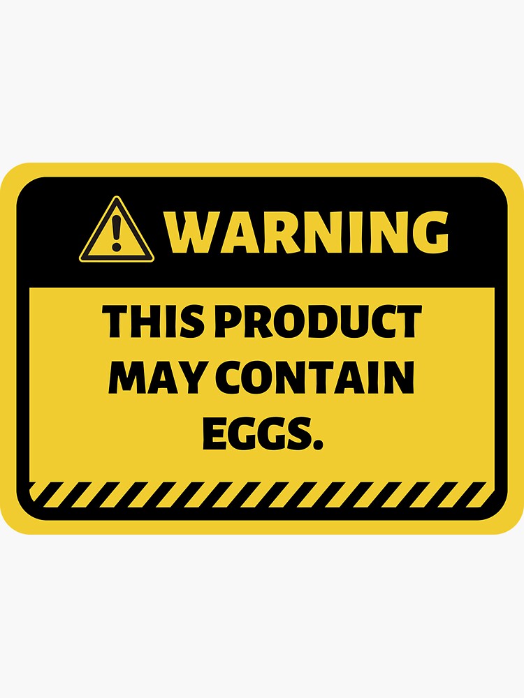 "Funny Product Warning Label" Sticker for Sale by Mawter Redbubble