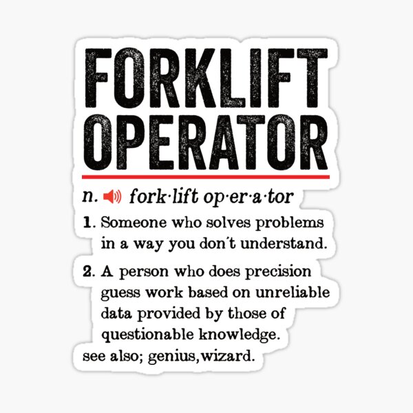 "Forklift Operator Funny Definition Forklift Operator Gift Forklift