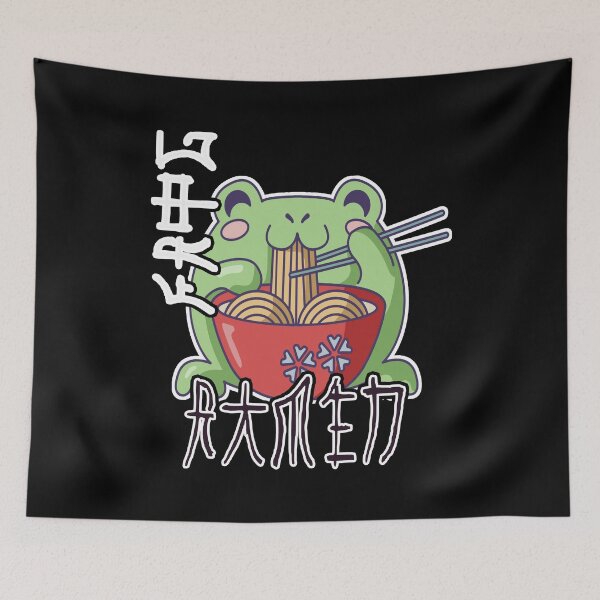 Item preview, Anime Frog Eating Ramen Noodles Cute Anime Gift Girls Teens Adults designed and sold by Countrysmart.