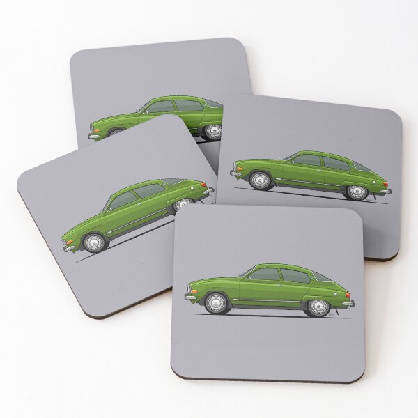 Item preview, Saab 96 Single side view illustration - Green designed and sold by RJWautographics.
