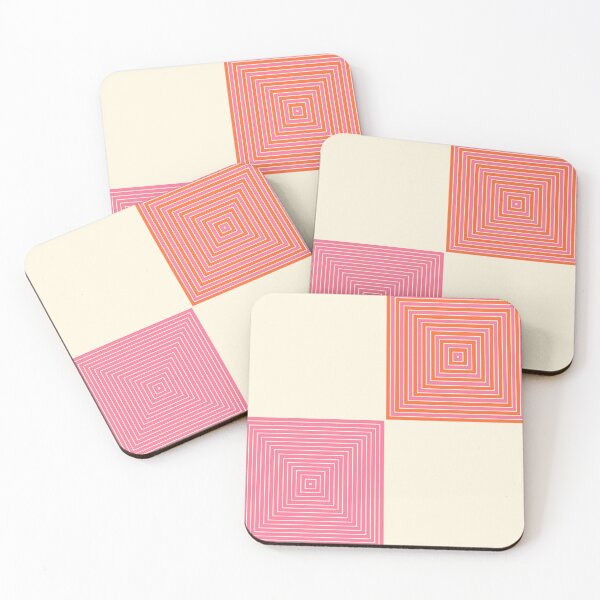 Item preview, Colour Pop Squares - Pink, Orange and Cream designed and sold by LAEC-Shop.