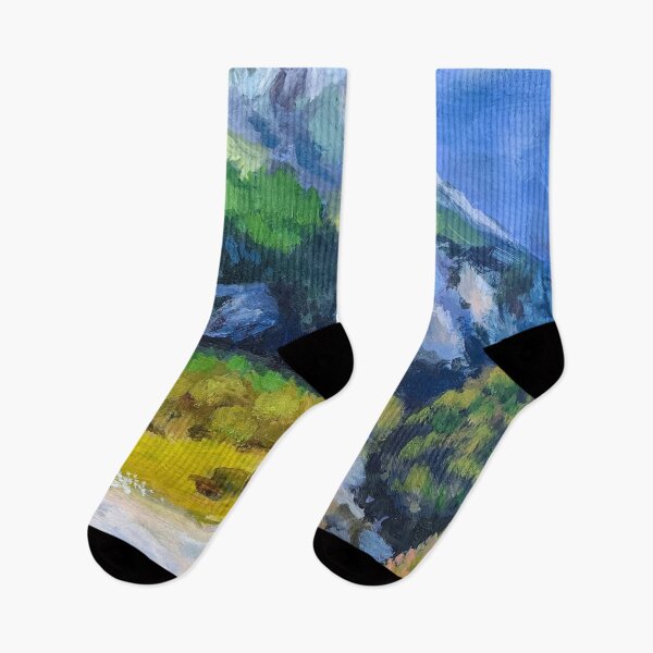 Item preview, Painting Swiss Mountains designed and sold by Alessandro Remo Mazzoni Remotextiles.