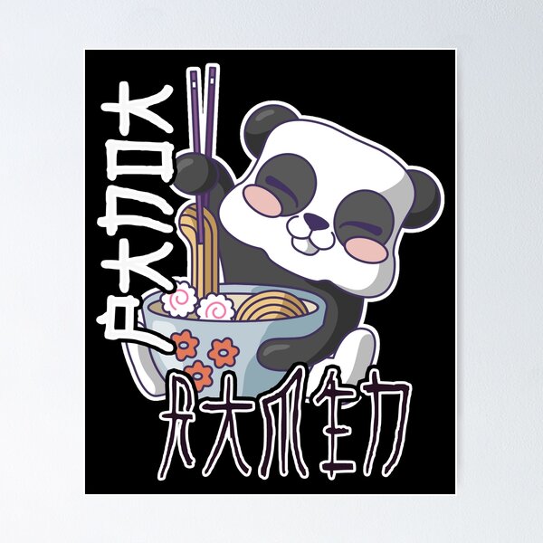 Item preview, Anime Panda Eating Ramen Noodles Cute Anime Gift Girls Teens Adults designed and sold by Countrysmart.