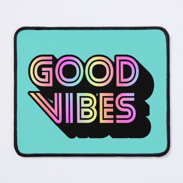 Item preview, Gradient Rainbow Pink Spectrum Stripes 3D Extruded Retro Vintage Sans Serif Display Typography Good Vibes Quotes designed and sold by Cawaiico.