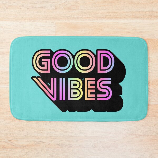 Item preview, Gradient Rainbow Pink Spectrum Stripes 3D Extruded Retro Vintage Sans Serif Display Typography Good Vibes Quotes designed and sold by Cawaiico.