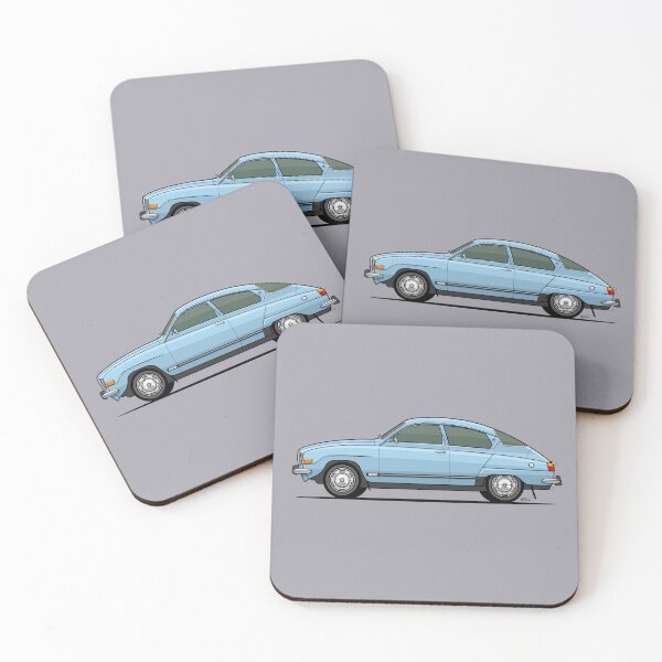 Item preview, Saab 96 Single side view illustration - Blue designed and sold by RJWautographics.