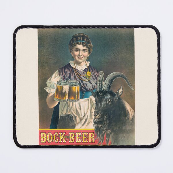 Item preview, Vintage Bock Beer Poster , Bavarian beer girl bock Henry Jerome Schile -Vintage goat Poster-Bock Beer designed and sold by TeeARTHY.