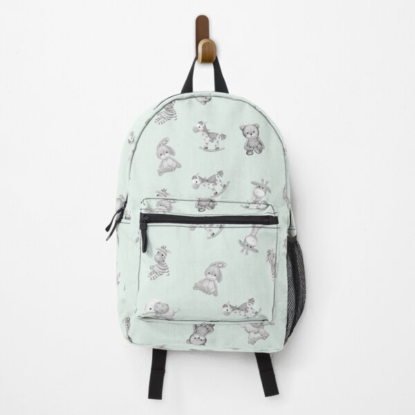 Item preview, Nursery Animals Pale Green background designed and sold by KVDcreations.