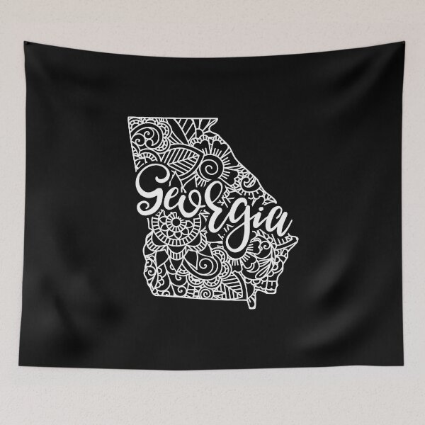 Item preview, Georgia Black And White Map designed and sold by OutcastBrain.