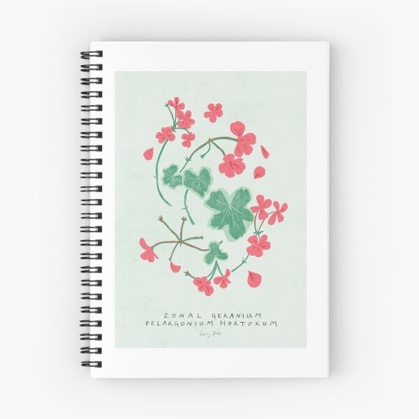 Item preview, pelargonium - geranium botanical print - summer flowers collection designed and sold by Lizzy Doe.