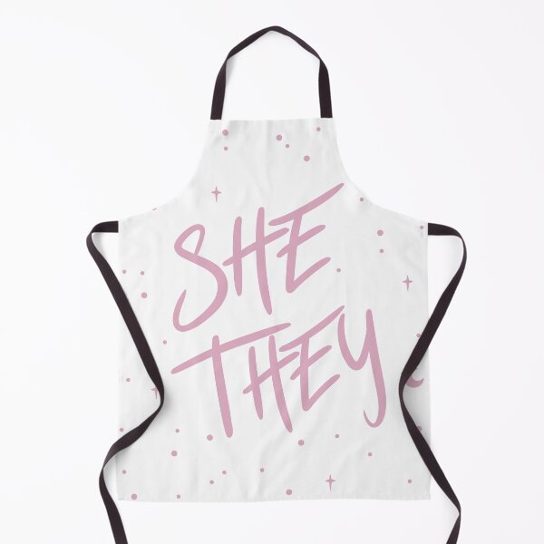 Item preview, Stars She/They Pronouns in Dusty Pink designed and sold by MoonMint.
