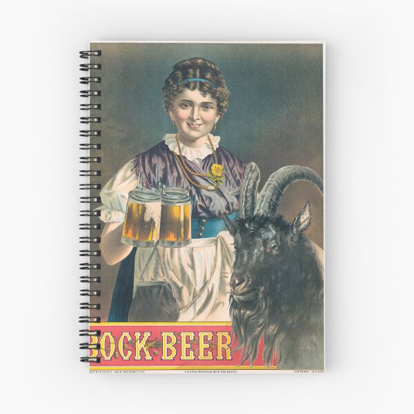 Item preview, Vintage Bock Beer Poster , Bavarian beer girl bock Henry Jerome Schile -Vintage goat Poster-Bock Beer designed and sold by TeeARTHY.