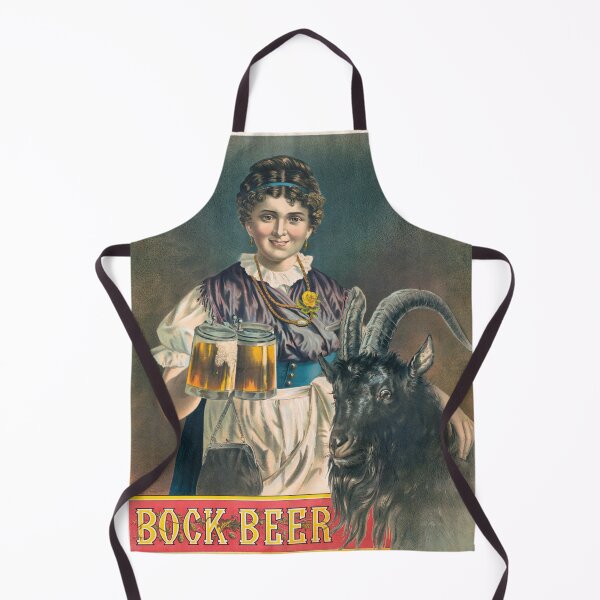 Item preview, Vintage Bock Beer Poster , Bavarian beer girl bock Henry Jerome Schile -Vintage goat Poster-Bock Beer designed and sold by TeeARTHY.