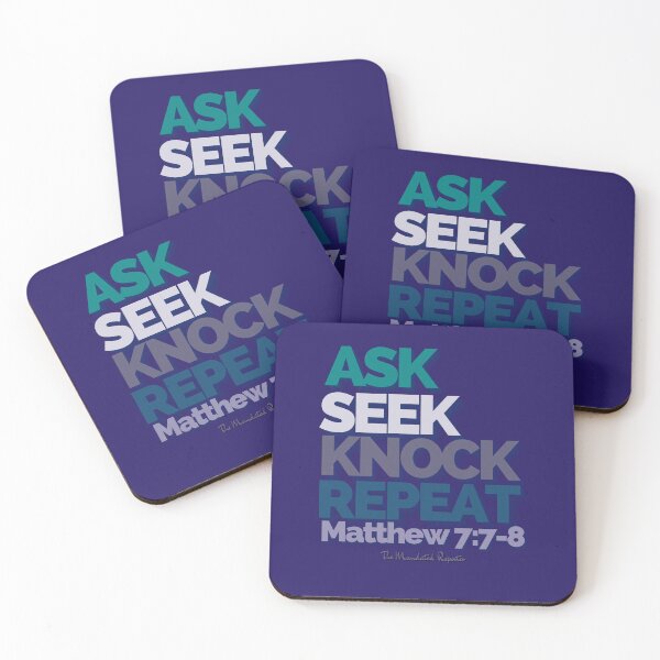 Item preview, Ask Seek, Knock Repeat - Dark Purple designed and sold by TheReporter1.