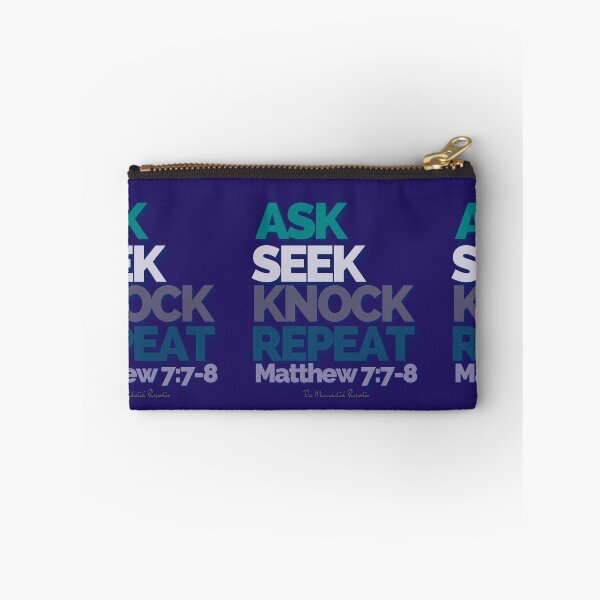 Item preview, Ask Seek, Knock Repeat - Dark Purple designed and sold by TheReporter1.