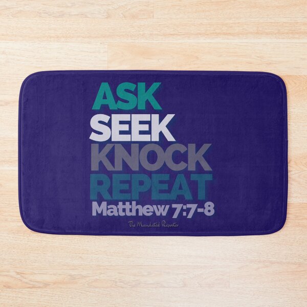 Item preview, Ask Seek, Knock Repeat - Dark Purple designed and sold by TheReporter1.