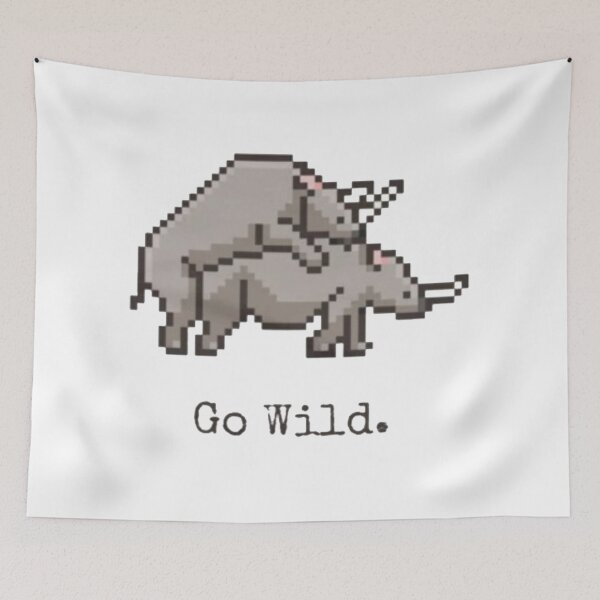 Item preview, RHINOS GO WILD PIXEL designed and sold by . OPAGANG.