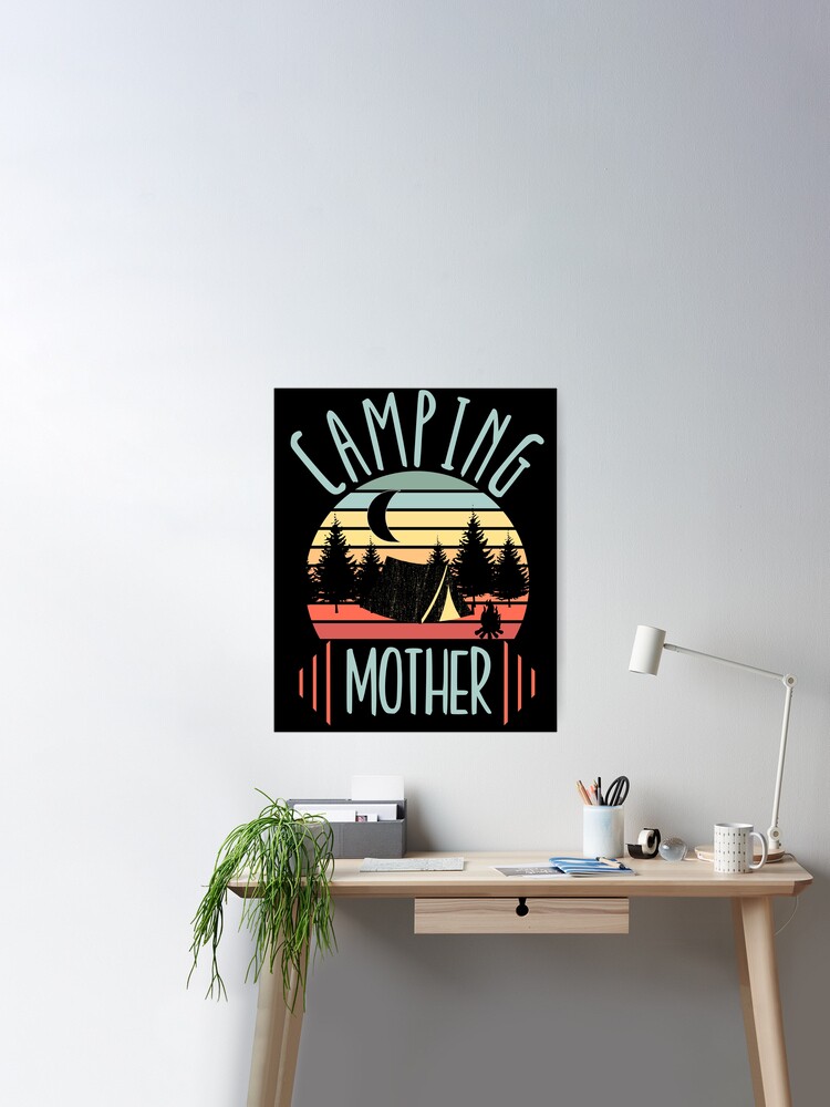 Retro Sunset Into The Forest We Go Custom Text Camping Patio Mat