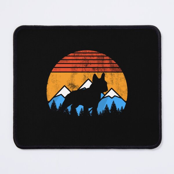 Item preview, Distressed Vintage Sunset Mountains Happy Frenchie Gift designed and sold by Guarddogdrive.