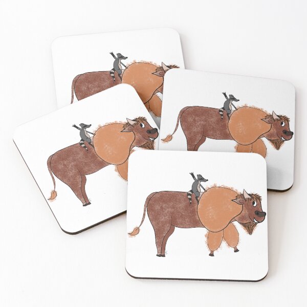 Item preview, love story of a bison and a raccoon designed and sold by Mohes-art.