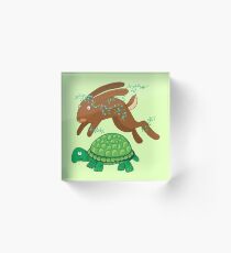 the hare and the tortoise Acrylic Block