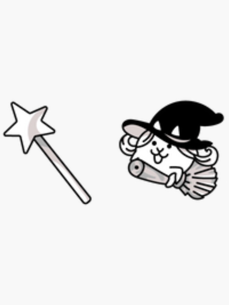 "The Battle Cats Witch Cat Sticker Design funny The Battle Cats Witch