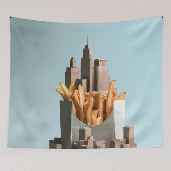 Item preview, French fries in the shape of a buildings designed and sold by Parag's Travel Shop.