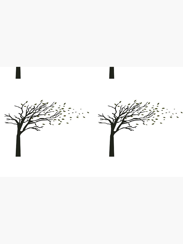 Taza de café «ilustración de un árbol sin hojas y hojas que salen