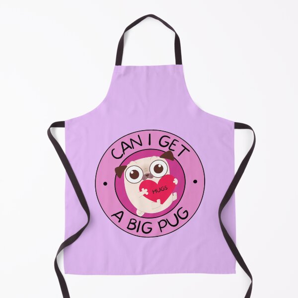Item preview, Can I Get a Big Pug? Hugging Pug Pun PINK designed and sold by to-esu.