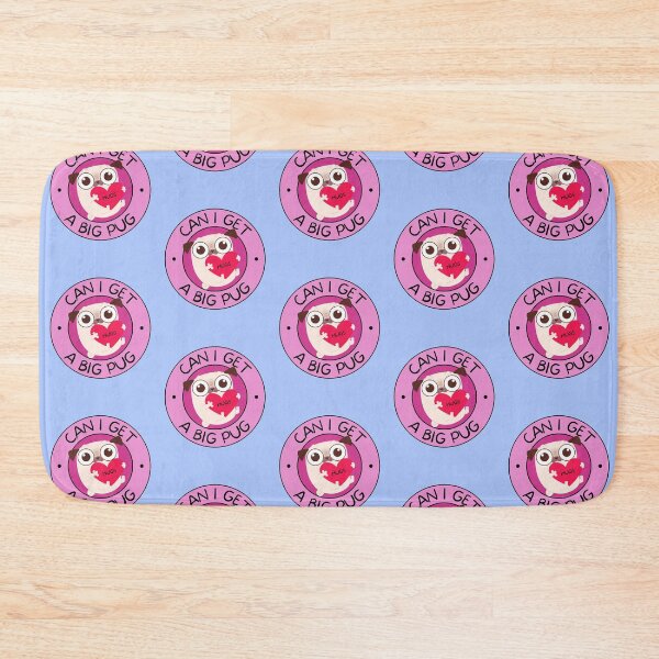 Item preview, Can I Get a Big Pug? Hugging Pug Pun PINK designed and sold by to-esu.