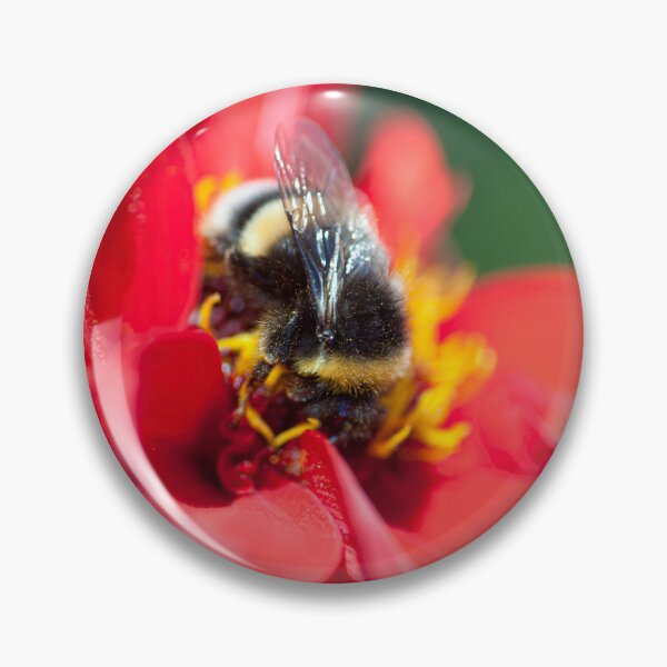 Item preview, Gorgeous Fluffy Bee on Red Flower designed and sold by CyaniRose.