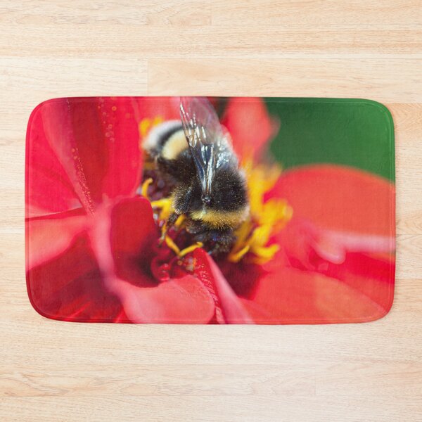 Item preview, Gorgeous Fluffy Bee on Red Flower designed and sold by CyaniRose.
