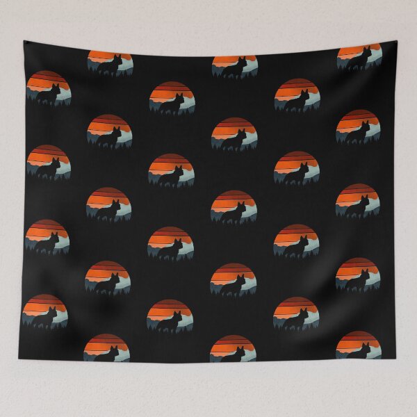 Item preview, Vintage Country Rugged Sky Frenchie Dog Gift  designed and sold by Guarddogdrive.