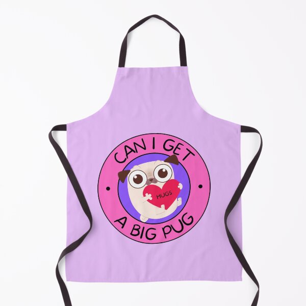Item preview, Can I Get a Big Pug? Hugging Pug Pun PINK/PURPLE designed and sold by to-esu.
